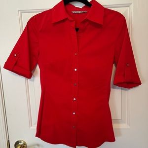 Women's Button Down Rolled Sleeve Camp Shirt